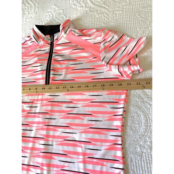 Tail Womens Golf Top size Large Blend Polyester Pink White 1/4 Zip Breathable - Picture 5 of 11